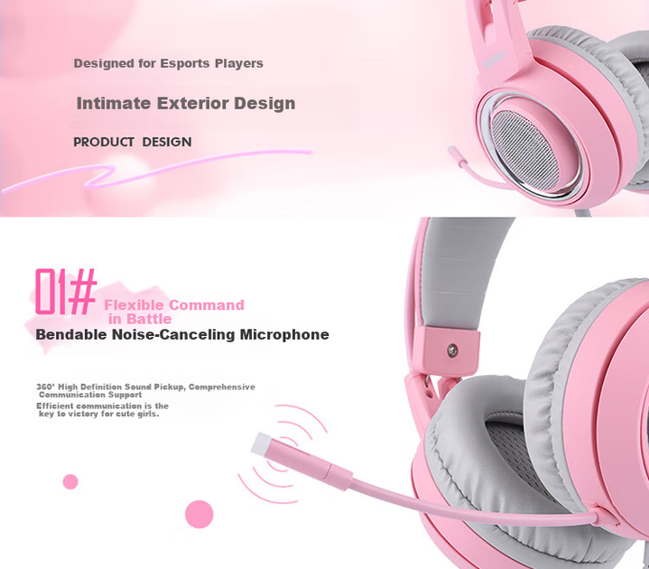 Наушники SOMIC G951s Wired Gaming Headset Pink (6970114721525) - изображение 4