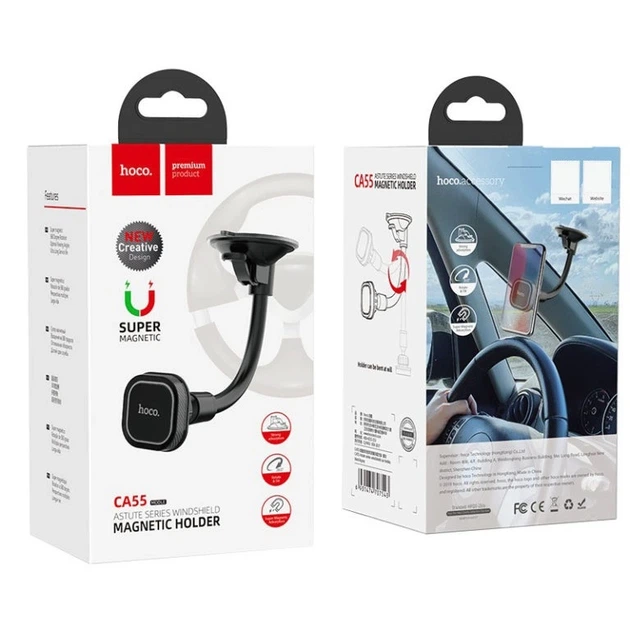 Автотримач для телефона HOCO CA55 Astute series windshield car holder Black/Gray - Фото 2 Автотримач для телефона HOCO CA55 Astute series windshield car holder Black/Gray - изображение 2