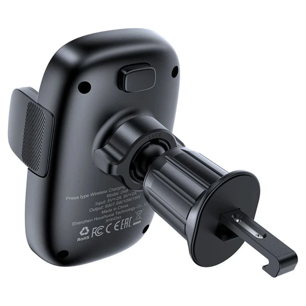 Автотримач для телефона з БЗП ACEFAST D48 press type wireless charging car holder for air vent Black - Фото 3 Автотримач для телефона з БЗП ACEFAST D48 press type wireless charging car holder for air vent Black - зображення 3