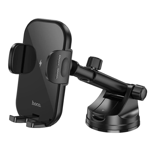 Автотримач для телефона з БЗП HOCO HW5 Journey wireless fast charging car holder(center console) Black - Фото 1 Автотримач для телефона з БЗП HOCO HW5 Journey wireless fast charging car holder(center console) Black - изображение 1