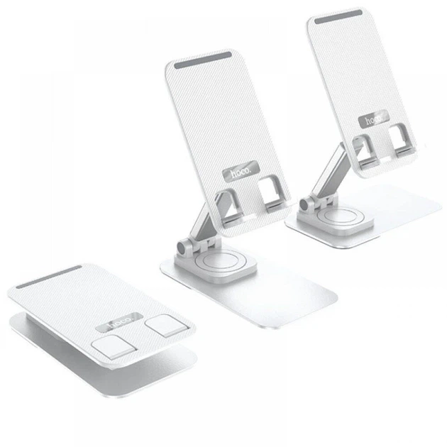 Тримач для телефона HOCO PH50 Ivey folding rotatable desktop holder White - зображення 3