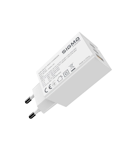 Зарядное устройство Sigma GaN 65 Вт Power Delivery Quick Charge 2xUSB-C + USB-A (PS65-01) - Фото 4 Зарядное устройство Sigma GaN 65 Вт Power Delivery Quick Charge 2xUSB-C + USB-A (PS65-01) - изображение 4