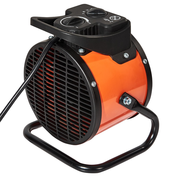 Тепловентилятор обогреватель тепловая пушка электрическая Vitals EH-27 2 кВт дуйчик портативная универсальная дуйка для дома дачи складов магазинов гаражей мастерских электрообогреватель тепловой вентилятор для помещений 20 м² три режима мощности - изображение 6