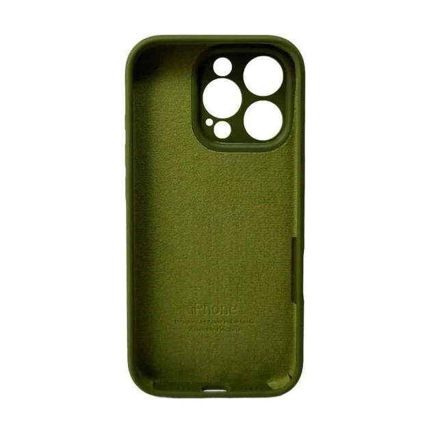 Чохол силіконовий Full Silicone Case for iPhone 15 Pro Army Green (з захистом камери) - Фото 2 Чохол силіконовий Full Silicone Case for iPhone 15 Pro Army Green (з захистом камери) - изображение 2