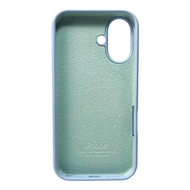 Чохол силіконовий Full Silicone Case for iPhone 16 Mist Blue (з закритим низом) - Фото 2 Чохол силіконовий Full Silicone Case for iPhone 16 Mist Blue (з закритим низом) - изображение 2