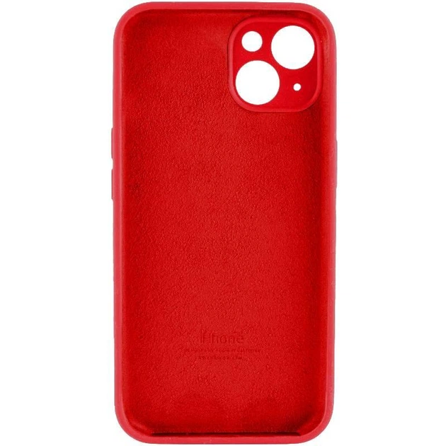 Чохол силіконовий Full Silicone Case for iPhone 15 Red (з захистом камери) - Фото 3 Чохол силіконовий Full Silicone Case for iPhone 15 Red (з захистом камери) - изображение 3