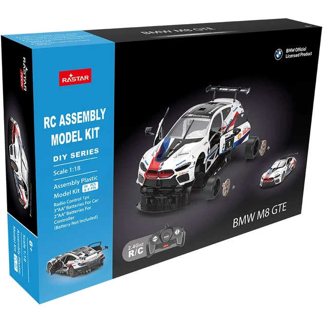 Машинка-конструктор Rastar BMW M8 GTE 1:18. Білий - Фото 6 Машинка-конструктор Rastar BMW M8 GTE 1:18. Білий - зображення 6