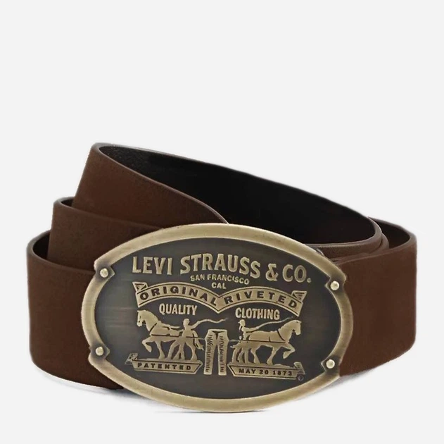 Ремень мужской из натуральной кожи Levi's 859938580 34 (102 см) Коричневый (1162094192) - Фото 1 Ремень мужской из натуральной кожи Levi's 859938580 34 (102 см) Коричневый (1162094192) - изображение 1