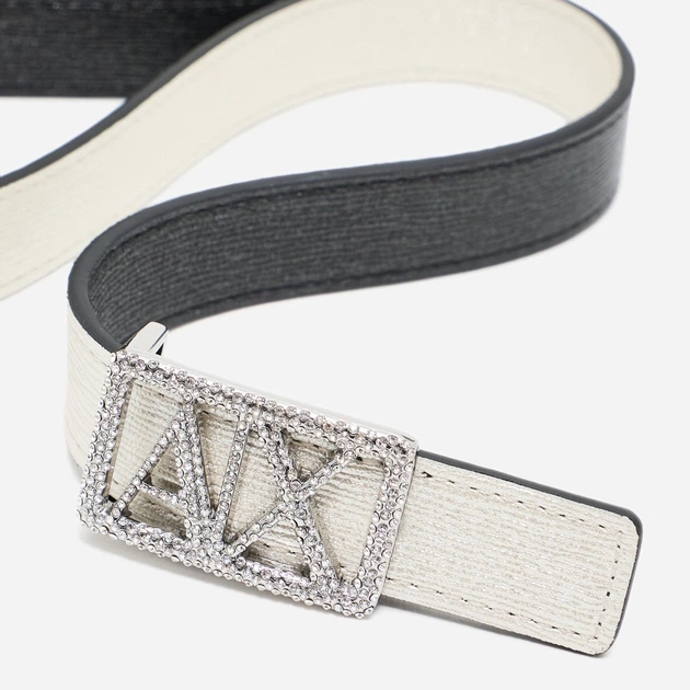 Ремень двусторонний женский Armani Exchange 470511429 30 (93 см) Черный/Молочный (1162043070) - Фото 2 Ремень двусторонний женский Armani Exchange 470511429 30 (93 см) Черный/Молочный (1162043070) - изображение 2
