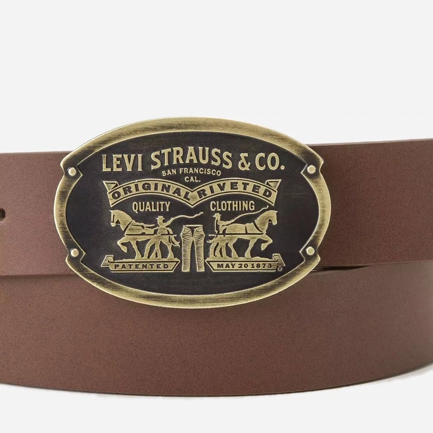 Ремень мужской из натуральной кожи Levi's 859938580 34 (102 см) Коричневый (1162094192) - Фото 3 Ремень мужской из натуральной кожи Levi's 859938580 34 (102 см) Коричневый (1162094192) - изображение 3