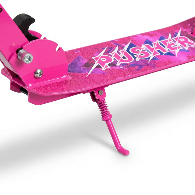 Самокат двухколесный складной розовый с светящимися колесами 200мм Scooter Pusher 5351 Pink - изображение 7