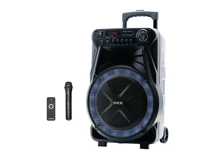 Акустична переносна колонка ZXX-7171 600 Вт 12 дюймів Bluetooth звук з TWS USB SD FM мікрофон 35х30х54 см портативна колонка для вечірки караоке та відпочинку - Фото 1 Акустична переносна колонка ZXX-7171 600 Вт 12 дюймів Bluetooth звук з TWS USB SD FM мікрофон 35х30х54 см портативна колонка для вечірки караоке та відпочинку - изображение 1