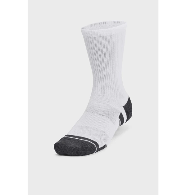 Шкарпетки Under Armour Ua Performance Tech 3Pk Crew MD Білий 1379512-100 - Фото 3 Шкарпетки Under Armour Ua Performance Tech 3Pk Crew MD Білий 1379512-100 - зображення 3