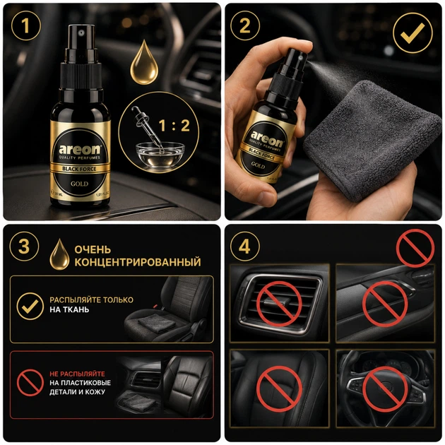 Ароматизатор повітря Perfumy Black Force 30ml Gold PBL01 (Концентрат 1:2) - изображение 2