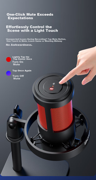Микрофон BOYA G30 конденсаторный настольный для стримов, игр, записи и видеоконференций, с шумоподавлением - изображение 13