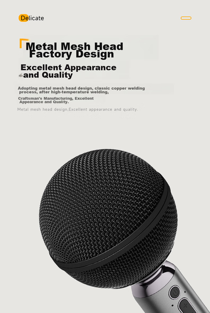 Микрофон-колонка QuanminKge караоке детский MB53 черный - изображение 7