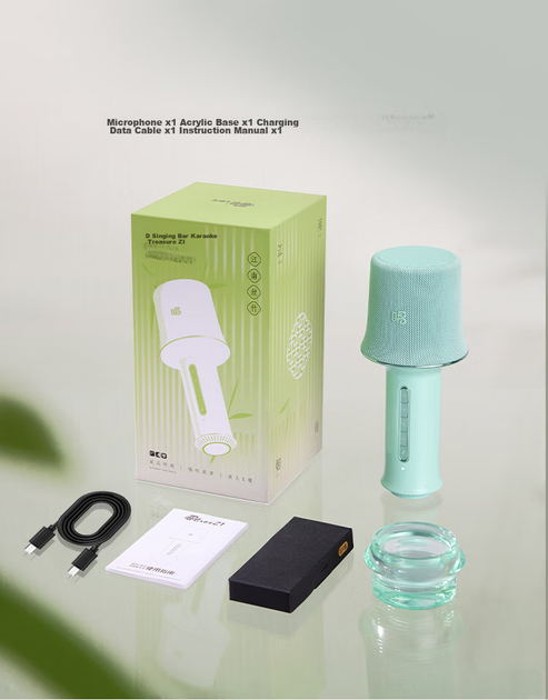 Микрофон Changba Xiaojuandan Z1 для караоке, беспроводной Bluetooth, кремовый - изображение 14
