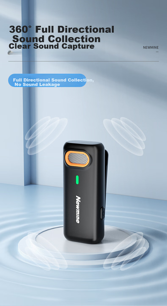 Микрофон Newmine MC216 Pro петличный беспроводной профессиональный, для стримов/караоке, шумоподавление, 2 мкф, кейс - изображение 7