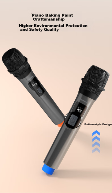 Микрофон Newmine MC108 беспроводной для караоке и лекций, с динамиком, FM - изображение 10