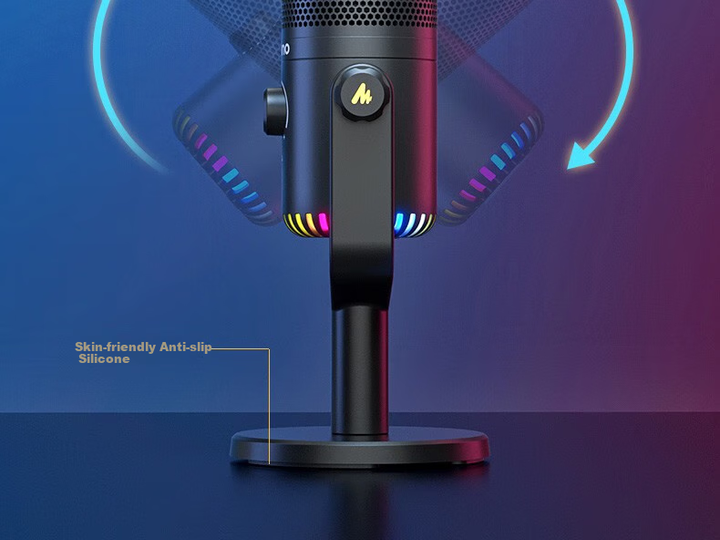 Микрофон Maono для компьютера, настольный, игровой, для записи голоса, стримов и караоке, USB, модель Shanke DM30, черный - изображение 9