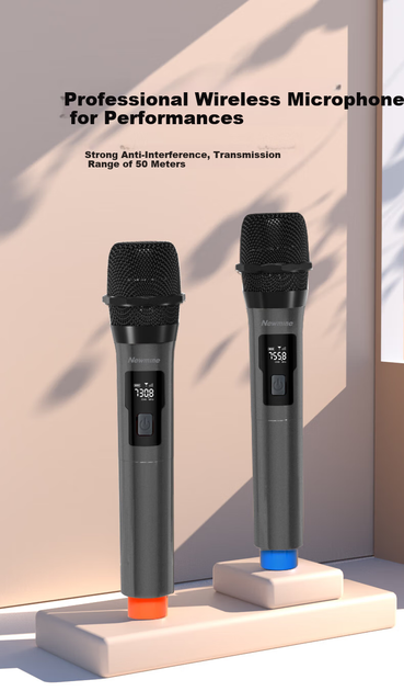 Микрофон Newmine MC108 беспроводной литиевый для караоке/лекций универсальный - изображение 9