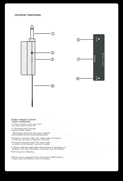 Микрофон SAST OK-123 беспроводной UHF перезаряжаемый для караоке/конференций - изображение 14