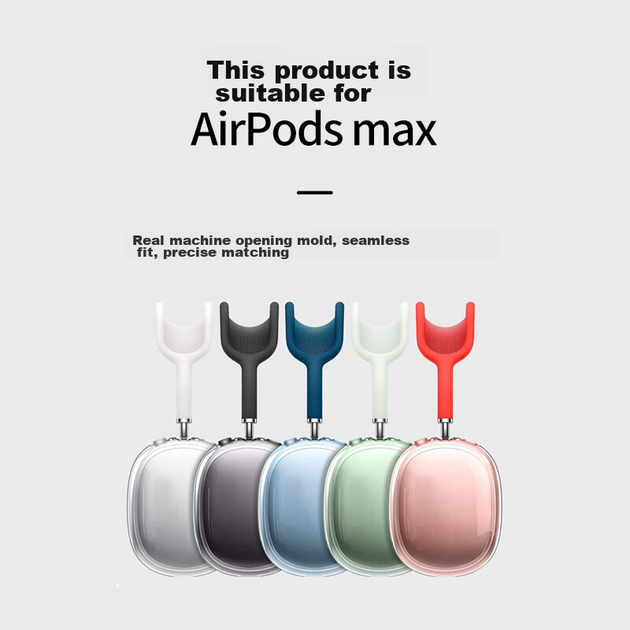 Защитный чехол Masentek для беспроводных наушников Apple AirPods Max, совместимый с ними, из мягкого ТПУ, устойчивый к царапинам, падениям и износу, прозрачный. - изображение 5