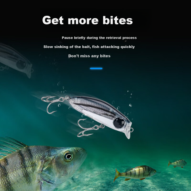 Приманка Guowangluya Rice Micro Slow Sinking Minnow 2.6g для окуня Topmouth Culter Baitiao Redeye Bass Bait - Фото 4 Приманка Guowangluya Rice Micro Slow Sinking Minnow 2.6g для окуня Topmouth Culter Baitiao Redeye Bass Bait - зображення 4