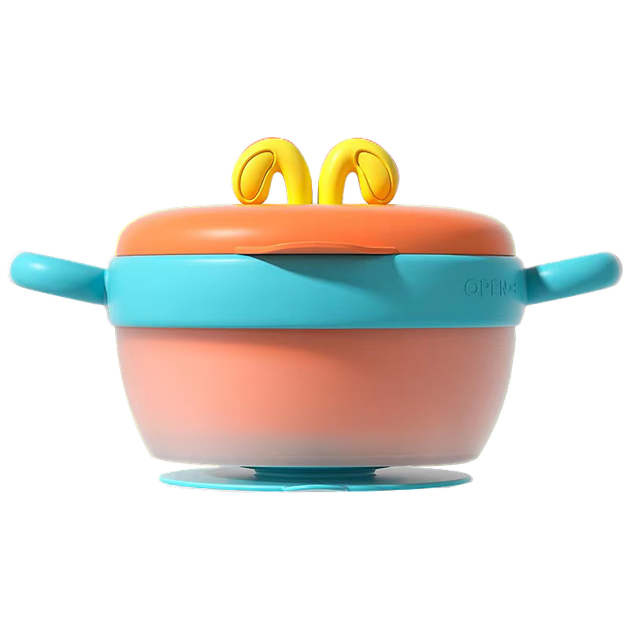 Детская миска COOKSS из стали 316 на присоске с подогревом Orange - Фото 4 Детская миска COOKSS из стали 316 на присоске с подогревом Orange - изображение 4