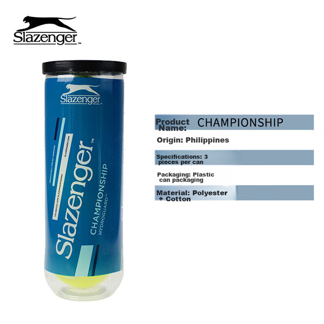 Тренировочные и игровые мячи для тенниса Slazenger, резиновая упаковка с 3 мячами, STB340966 - изображение 6