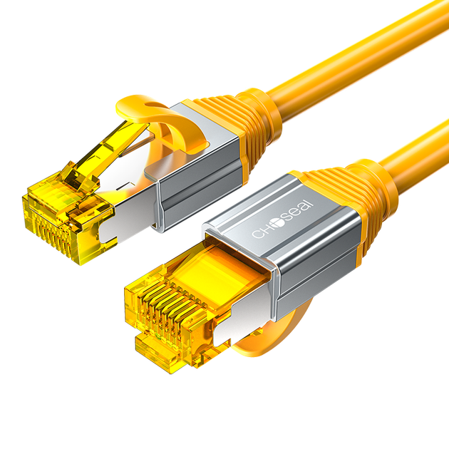 Патч-корд Choseal QS567C Cat 6a 10 Гбіт/с екранований мідний 5 м Жовтогарячий (QS567CT5) - Фото 4 Патч-корд Choseal QS567C Cat 6a 10 Гбіт/с екранований мідний 5 м Жовтогарячий (QS567CT5) - зображення 4