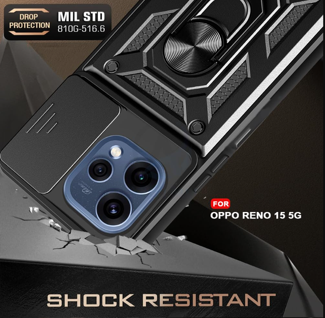 Ударопрочный чехол Camshield Serge Ring for Magnet для OPPO Reno 15F 5G /15FS - изображение 3