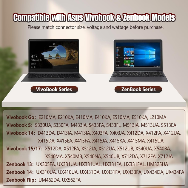 Блок питания VUOHOEG для ASUS 45W 19V 2.37A, штекер 4.0×1.35 мм, зарядный адаптер UK - изображение 4