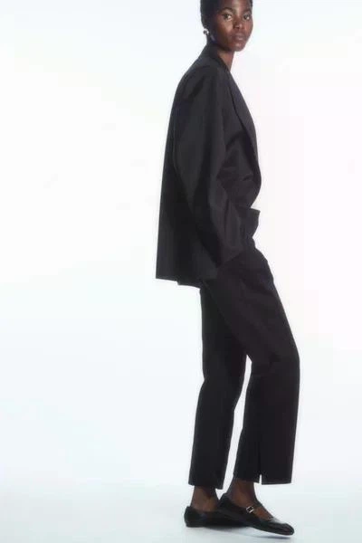 Штани жіночі COS high-waisted pintucked trousers 1211150001 XS Чорний - изображение 2