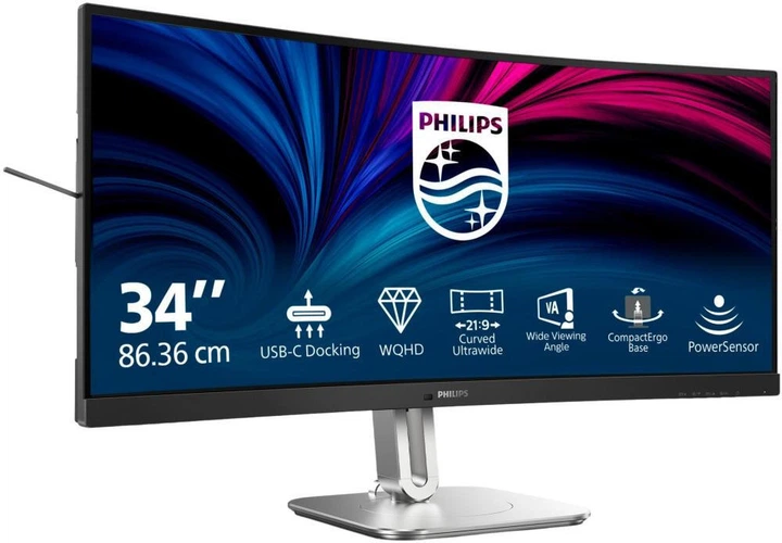 Монитор Philips Business Curved VA (34B2U5600C/00) - Фото 2 Монитор Philips Business Curved VA (34B2U5600C/00) - изображение 2