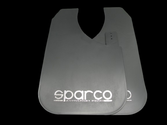 Брызговики SPARCO 430 х 265 мм, универсальные, серые, к-кт 4шт, мягкий капрон (35209) - изображение 2