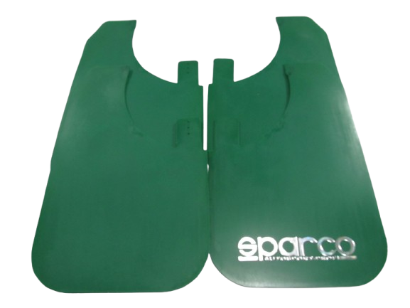 Брызговики SPARCO 430 х 265 мм, универсальные, зеленые, к-кт 4шт, мягкий капрон (60897) - изображение 2