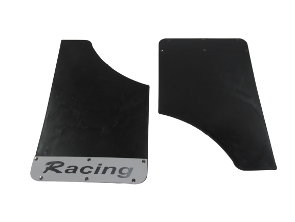 Брызговики SPARCO 360 х 220мм универсальные, нержавеющая накладка "RACING", к-кт 2шт, мягкий капрон (28662) - изображение 3