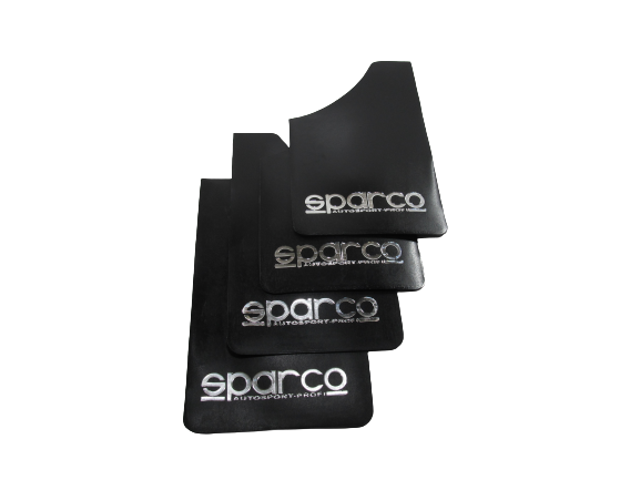 Брызговики SPARCO 360 х 220 мм, универсальные, черные, к-кт 4шт, мягкий капрон (28661) - изображение 2
