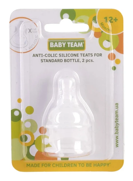 Соска силіконова антиколікова Baby Team 2011 2 шт Різнокольоровий shop (4824428020114) - Фото 2 Соска силіконова антиколікова Baby Team 2011 2 шт Різнокольоровий shop (4824428020114) - зображення 2