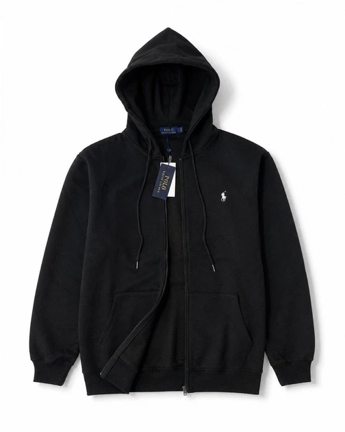 Мужское худи Polo Ralph Lauren на молнии, черное SWT-POLO-009-2XL - Фото 3 Мужское худи Polo Ralph Lauren на молнии, черное SWT-POLO-009-2XL - изображение 3