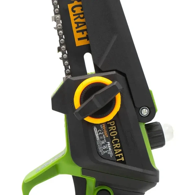 Аккумуляторная цепная пила Procraft PKA46 20 В мини пила 4600 об мин шины 6 и 8 дюймов 152 203 мм с 1 АКБ 2 А·ч зарядным устройством 2 шинами 2 цепями кейсом для обрезки веток деревьев распиливания древесины дров сада дачи - изображение 7