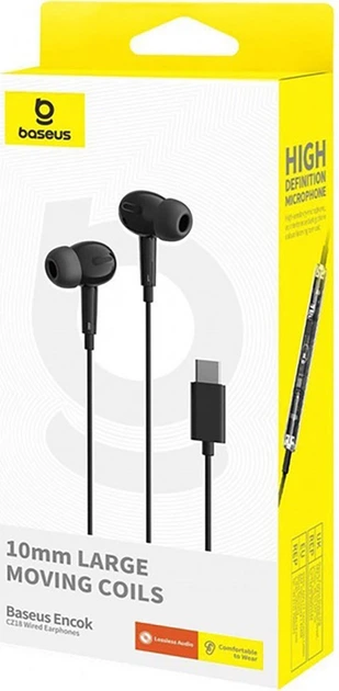 Наушники Baseus Encok CZ18 Wired Black (A00170100113-Z1) - Фото 7 Наушники Baseus Encok CZ18 Wired Black (A00170100113-Z1) - изображение 7