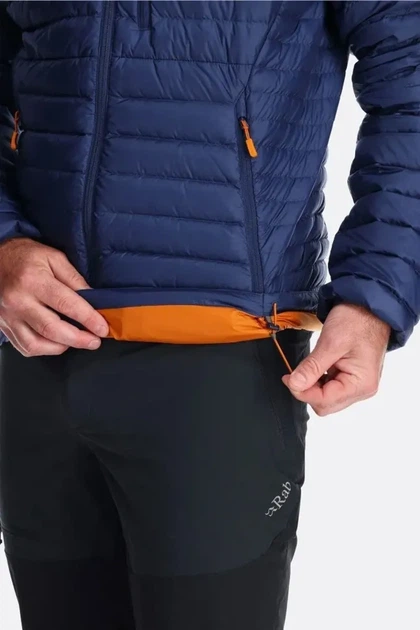 Чоловічий легкий пуховик Rab Microlight Jacket, Deep Ink (Marmalade) (M) - изображение 4