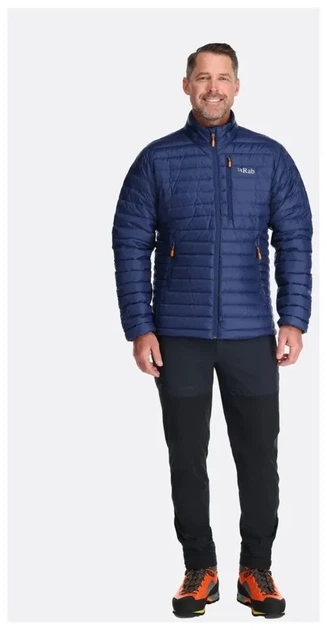 Чоловічий легкий пуховик Rab Microlight Jacket, Deep Ink (Marmalade) (M) - изображение 6