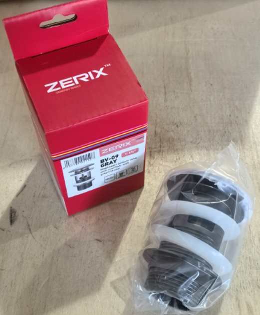 Донний клапан для раковини з переливом ZERIX BV-09 GRAY автоматичний (Click-Clack) (Колір графіт) 1 1/4'' (MY0415) - изображение 10
