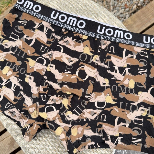 Чоловічі труси боксери з бавовни Ouno 30570 Камасутра, Чорні L - зображення 2
