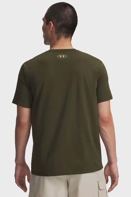 Чоловіча темно-зелена футболка UA M BOXED SPORTS UPDATED SS Under Armour LG 1386793-308 - изображение 2
