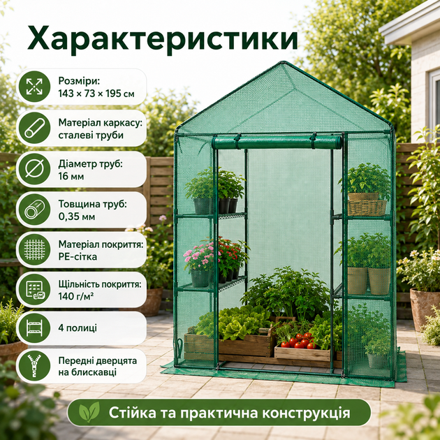 Сборный парник балконных растений для выращивания Bonro садовая теплица для рассады с полками - изображение 2