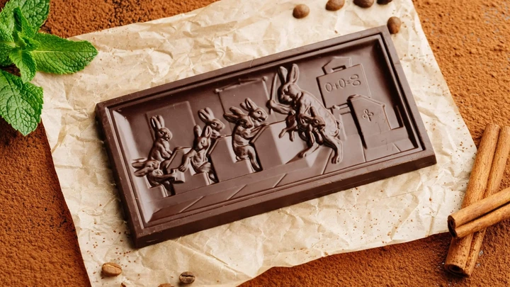 Черный шоколад «Картина» 100 г в шоу-боксе (6 шт/уп) Goluba Sweets - Фото 1 Черный шоколад «Картина» 100 г в шоу-боксе (6 шт/уп) Goluba Sweets - изображение 1